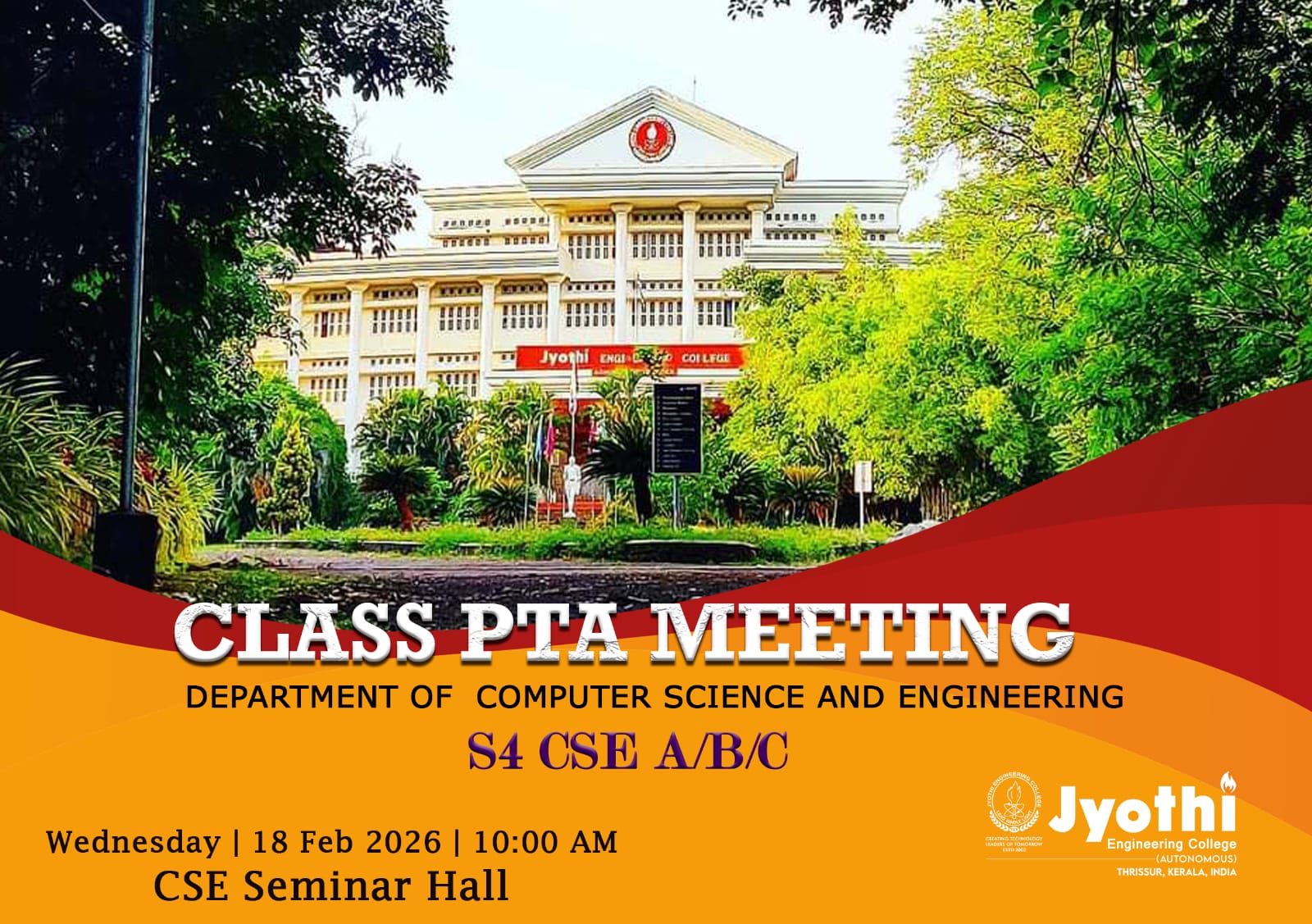 Class PTA Meeting - S4 A/B/C
