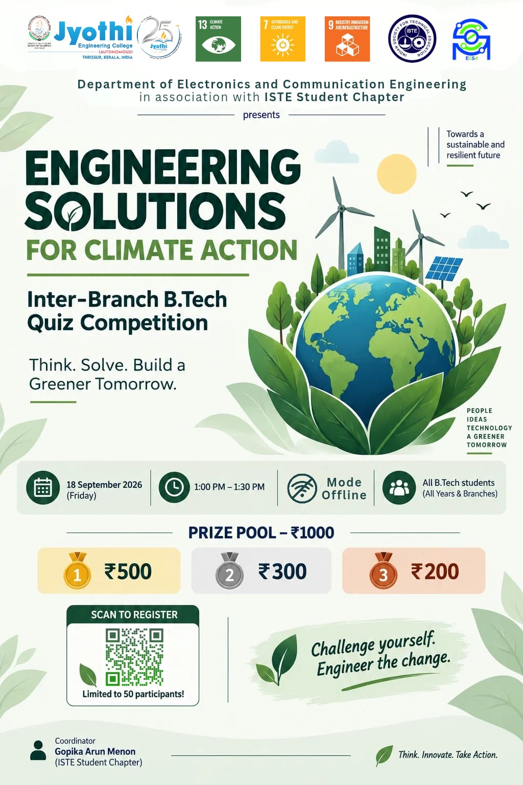 Quiz on Engineering solution for climate actions